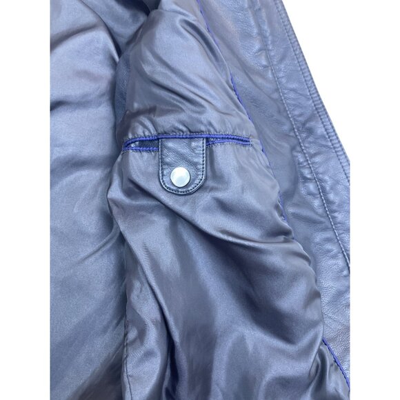 Pronto Uomo Mens Black Faux Leather Quilted Vest With Pockets Sz L - New - Picture 5 of 11